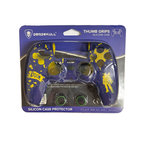 DeadSkull Silicon Cover for PS5 Controller Doom Blue / Yellow