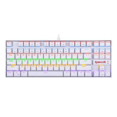 Redragon Kumara K552W-RGB-1 Wired Mechanical Gaming Keyboard - White | Switch: Blue