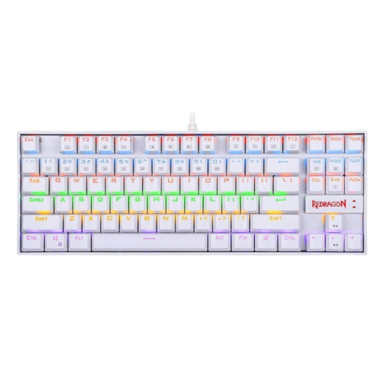 Redragon Kumara K552W-RGB-1 Wired Mechanical Gaming Keyboard - White | Switch: Blue