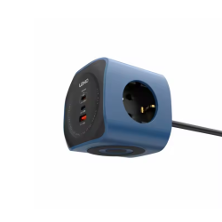 LDNIO 6 in 1 EU Power Socket Adapter Desktop Charger 65W USB-C | SE3338 