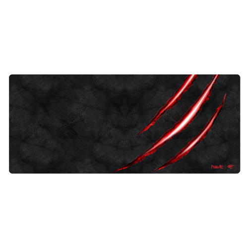 Havit HV-MP860 PC Series Mousepad, 70 cm x 30 cm Size, Black/Red
