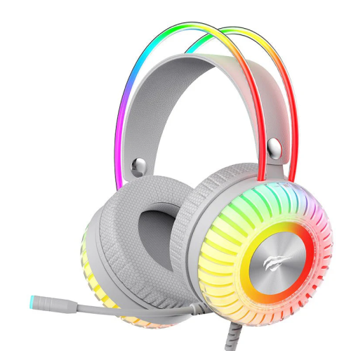 Havit H2046U Gamenote USB7.1 RGB Gaming Headphone With Mic | White/Grey
