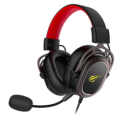 Havit H2008D Gaming headphone With High Magnetic 50MM Speakers, Adjustable Headband and Pluggable Mic  black & Red Wired