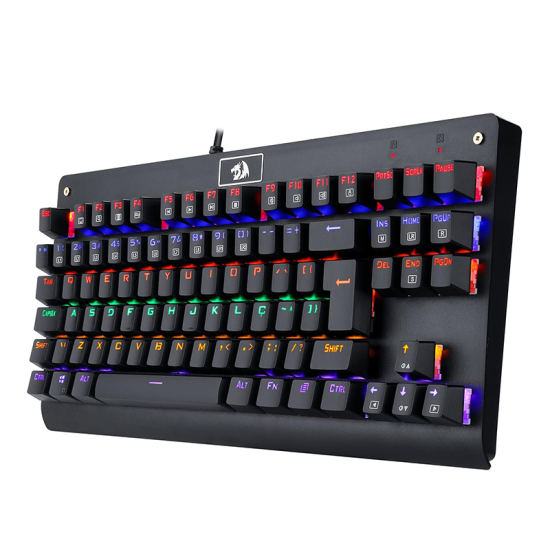 Redragon K568R Dark Avenger Gaming Keyboard with Blue Switches - Rainbow LED Lighting