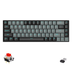 Redragon K662 Gwern Dual Mode Wireless Bluetooth Gaming Mechanical Keyboard Red Switch - Grey Black