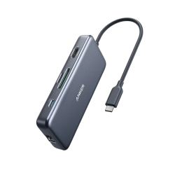 Anker PowerExpand+ 7-in-1 USB-C PD Ethernet Hub Silver | A8352