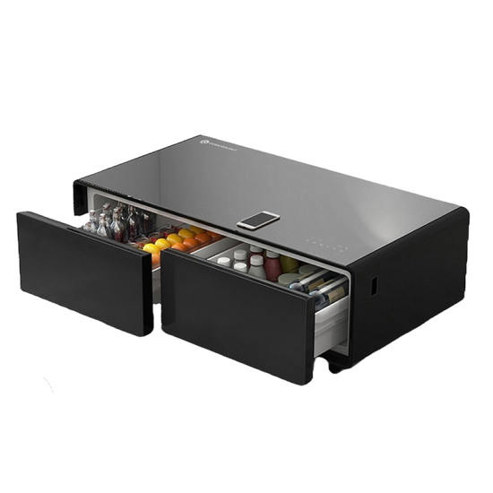 Powerology Coffee Table Fridge Powerful 40W Speakers 135L