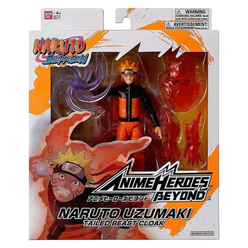 Naruto Shippuden Anime Heroes Beyond 6.5 Inch Action Figure - Naruto Uzumaki (Tailed Beast Cloak)