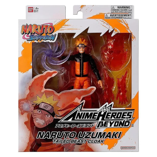 Naruto Shippuden Anime Heroes Beyond 6.5 Inch Action Figure - Naruto Uzumaki (Tailed Beast Cloak)