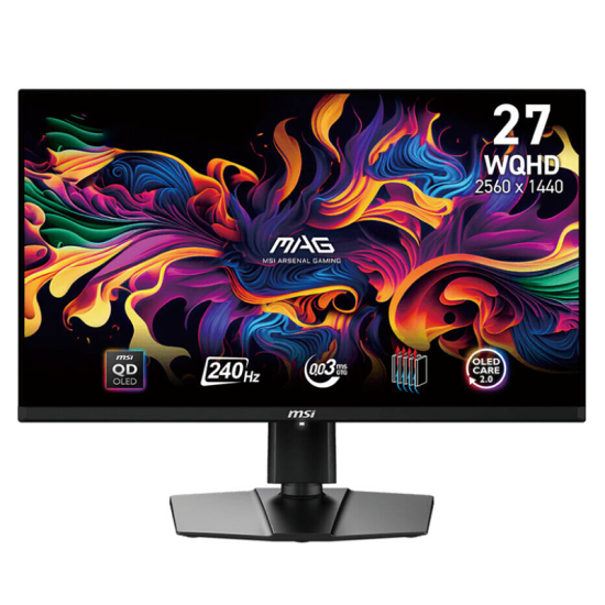 MSI MAG 271QPX  27 Inch WQHD QD-OLED E2 Gaming Monitor Black | 9S6-3CD89T-021