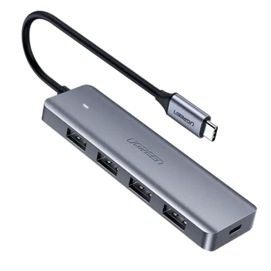 Ugreen CM219 4 Port USB 3.0 Hub with USB-C - Gray
