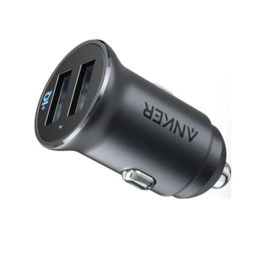 Anker A2727H12 PowerDrive 2 Alloy Mini 24W Car Charger Black