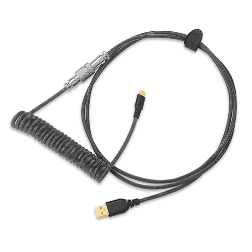 Redragon A115 Coiled USB-C Keyboard Cable Custom Type-C Mechanical Gaming Keyboard Cable 5.28ft Black