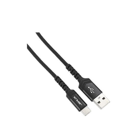 JSAUX Flex Series Cable – USB-A to USB-C Cable – 3A Fast Charging Durable Nylon Braided cable,1m Black