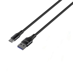 HAVIT Super VOOC Flash Charging C-Type Data Sync And Charging 5A,Double Nylon Braided100cm FOR (Oppo R15/RENO/RENO2/RENO2 Z/Reno F/Realme X3/XT,VIVO.ONEPLUS) 1 M Black