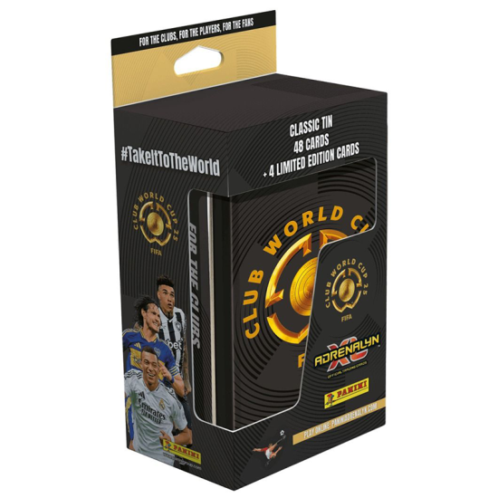 Panini Adrenalyn XL – Club World Cup 25 Trading Cards – Classic tin – 48 Cards – 4 Limited Edition