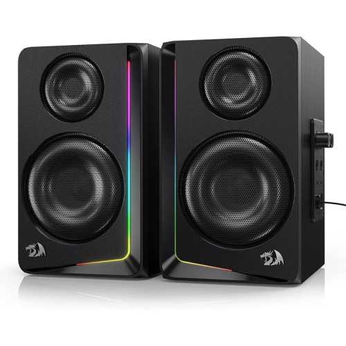 Redragon GS812 Wireless RGB Wooden Desktop Speakers Black