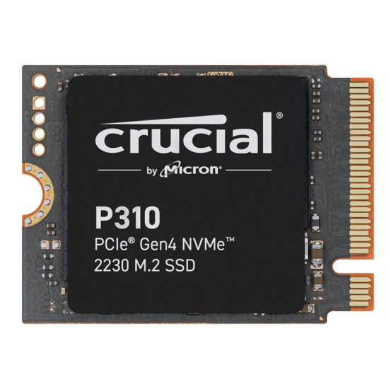 Crucial P310 2TB PCIe Gen4 NVMe 2230 M.2 Internal SSD Black |CT2000P310SSD2