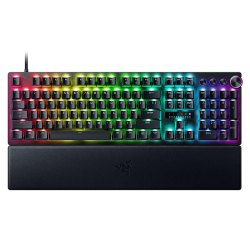 Razer Huntsman V3 Pro Esports Gaming Keyboard Analog Optical Switches - Razer Snap Tap - Rapid Trigger - Adjustable Actuation - Media Keys & Dial - Doubleshot PBT Keycaps - Wrist Rest - Black