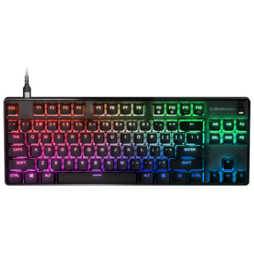 SteelSeries APEX 9 TKL Gaming Keyboard, Linear OptiPoint Optical Switches, 5 Custom Profiles, 100M Keypresses, Per Key RGB Illumination, US English, Black | 64847