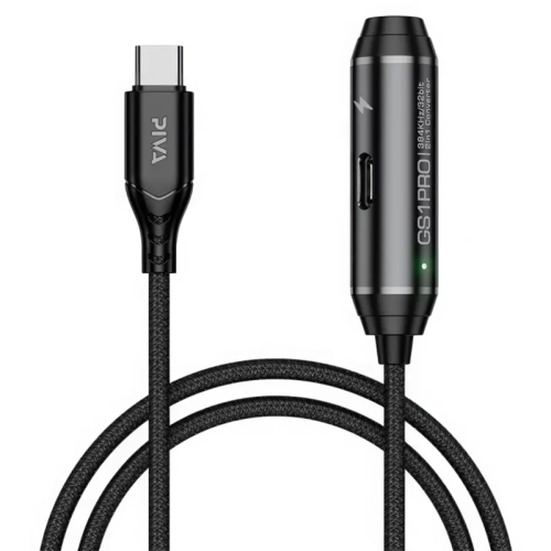 Piva GS1 Pro TypeC 2 in 1 to 3.5mm converter jack supports 60W PD fast charging with microphone, original quality Hifi sound