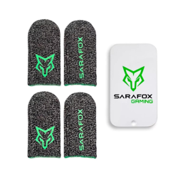 Sarafox V9 4piece Gaming Finger Sleeve Non-Slip High-sensitivity Fabric Finger Sleeve for Mobile Gaming