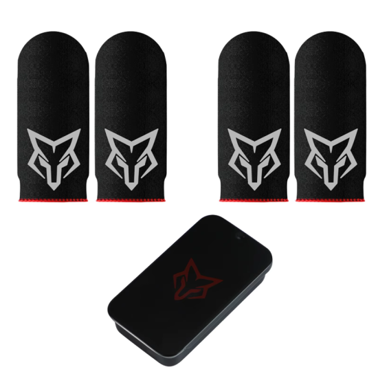 Sarafox V6 2pairs Wasp Feelers 6 Finger Sleeve Flexible Glass Fiber Finger Gloves for Mobile Games for PUBG COD Gaming