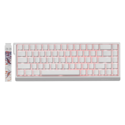 Madlions Professional Gaming Mechanical Keyboard MAD 68 HE RGB - 1K, Magnetic Amber Pro Switches - White