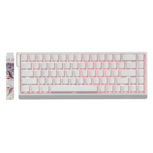 Madlions Professional Gaming Mechanical Keyboard MAD 68 HE RGB - 1K, Magnetic Amber Pro Switches - White