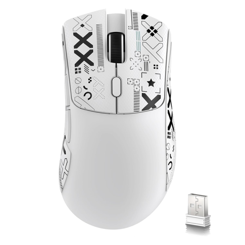 ATTACK SHARK R1 Wireless/Wired Gaming Mouse (White+Sticker)