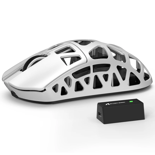 ATTACK SHARK R3 46g Superlight Tri Mode BT/Wireless 2.4Ghz/Wired Gaming Mouse, Magnesium Alloy, PAW3395 26K DPI Sensor, 8000Hz Wireless Polling Rate (white)