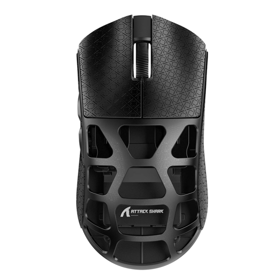 ATTACK SHARK R3 46g Superlight Magnesium Alloy Wireless Gaming Mouse, BT/2.4G/Wired Computer Mouse, 8KHz Polling Rate, PAW3395 26K DPI Sensor Programmable Mice Griptape for PC/Laptop/Mac (Black)