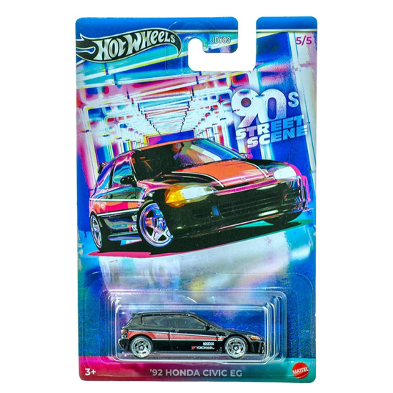 Hot Wheels 92 Honda Civic EG 90s Street Scene 5/5, 1:64 Scale