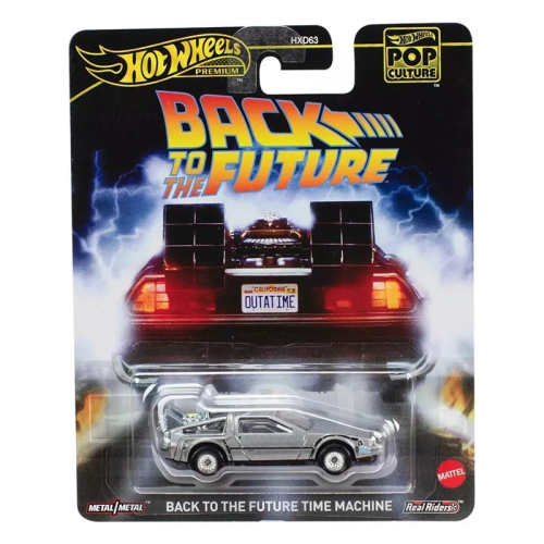 Hot Wheels Premium Back to The Future Time Machine, Die-Cast Metal Car, Pop Culture Collection, JBL65