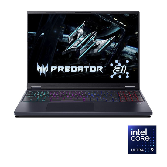 Acer Helios Neo 16 PHN16-73-90ZQ Laptop - Intel® Core™ Ultra 9-275HX - 32GB - 1TB SSD - NVIDIA® GeForce® RTX 5070 Ti 12GB - 16" QHD 240Hz - Win11 - Black