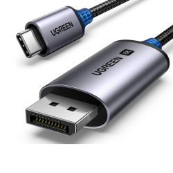 UGREEN USB C to DisplayPort 1.4 Cable 8K@60Hz 4K@240Hz Thunderbolt 4/3 to DisplayPort Cord USB C to DP 1.4 32.4 Gbps Alu Braided Compatible with MacBook Pro/Air, iPad, Mac Mini, Galaxy, XPS 15, 6.6FT - 25158