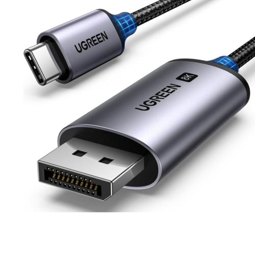 UGREEN USB C to DisplayPort 1.4 Cable 8K@60Hz 4K@240Hz Thunderbolt 4/3 to DisplayPort Cord USB C to DP 1.4 32.4 Gbps Alu Braided Compatible with MacBook Pro/Air, iPad, Mac Mini, Galaxy, XPS 15, 6.6FT - 25158