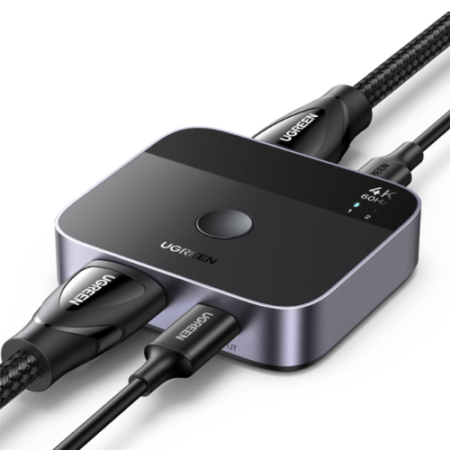 UGREEN 4K HDMI Switch 2PC USB C + 2X1 H D M I Splitter Display Screen Plug & Play, HD Audio Sync, ESD Protection for Laptop, TV Box/Stick, PC, PS5/4/3, Xbox 360/One 55452