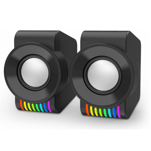 Redragon GS514 PC Gaming Speaker, 2.0 Channel Stereo Desktop Computer Speaker with Dynamic RGB, Quality Bass and Crystal Clear Sound, USB Powered with a 3.5mm Connector