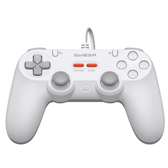 GameSir Tegenaria Lite Wired Symmetric Game Controller, Wired 1000Hz Polling Rate, Hall Effect Joysticks and 2 Remappable Buttons, Dual Vibration, Turbo, PC Gaming Controller, White| T3 LITE