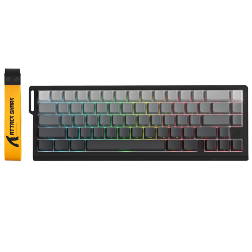 ATTACK SHARK X68 PRO HE Wireless Rapid Trigger Gaming Keyboard with Adjustable Actuation,8K Polling Rate,Hall Effect Magnetic Switch,Hot-Swap,RGB Backlit,BT/2.4GHz/Wired,for FPS Games-Moonlit Night