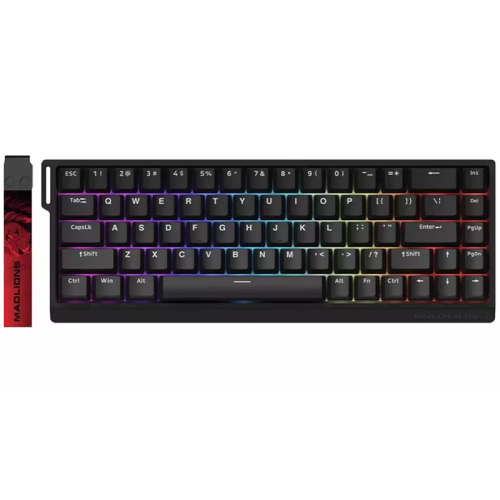 Madlions MAD 68 HE Flagship Gaming Magnetic Keyboard – Amber pro Magnetic Hall Effect Switch – 8000 Hz Polling Rate – Scan Rate 128K – Latency 0.1ms – Precision 0.01mm Rapid Trigger Mode (Black)