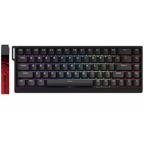 Madlions MAD 68 HE Flagship Gaming Magnetic Keyboard – Amber pro Magnetic Hall Effect Switch – 8000 Hz Polling Rate – Scan Rate 128K – Latency 0.1ms – Precision 0.01mm Rapid Trigger Mode (Black)