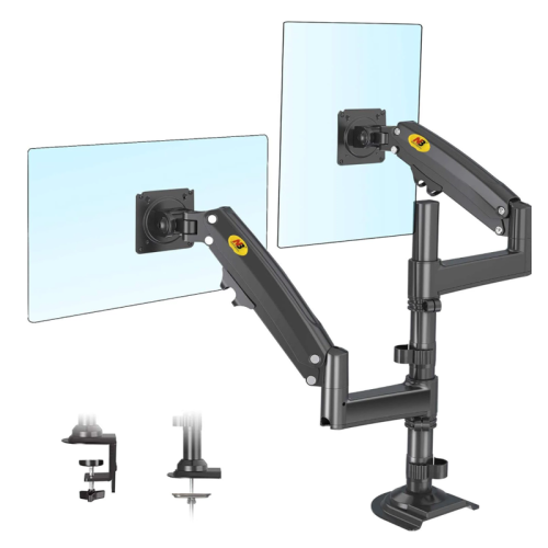 NB North Bayou H180 Dual Monitor Desk Mount Stand Full Motion Swivel – 2 Screens up to 32 – Load Capacity 9 Kg for Each Monitor