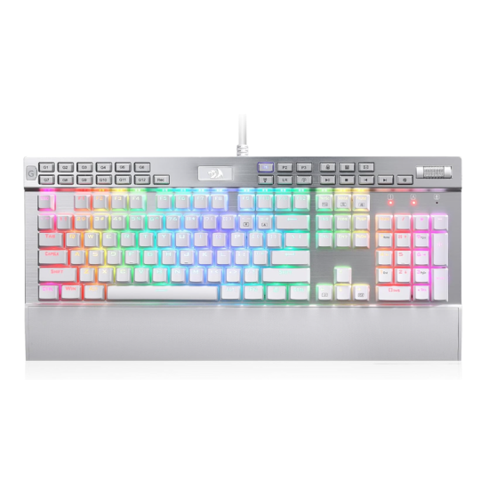 Redragon K550W RGB Yama 131 Key RGB LED Illuminated Backlit White Mechanical Keyboard