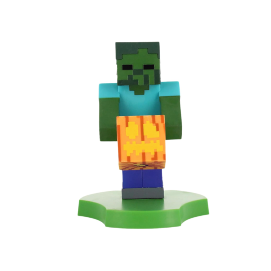 Exquisite Gaming: Holdems: Minecraft - Zombie - Earbud & Phone Holder, Cable Guys, 4" Mini Collectible with A Twist, Game Licensed Figure Stand