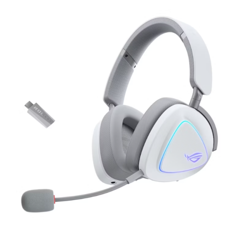ASUS ROG Delta II Wireless Lightweight Gaming Headset - Moonlight White (90YH03W0-BHUA10)