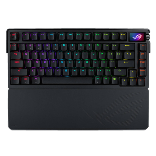 ASUS ROG Azoth Extreme Tri-Mode Mechanical Keyboard, NX Snow Switch, Anti-Ghosting, N-Key Rollover, Full-Color OLED Touchscreen, English - Arabic Layout, Black | 90MP03MA-BKCA00