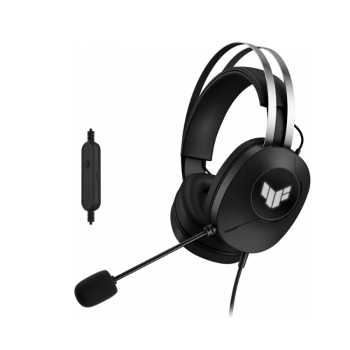 ASUS TUF Gaming H1 Gen II Wired Gaming Headphones, 40mm Neodymium Magnet Essence Drivers, Virtual 7.1 Surround Sound, Unidirectional Pick-Up Pattern, Black | 90YH044B-BHUA00