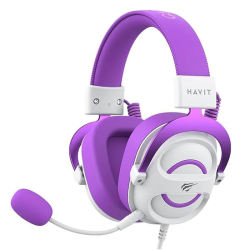 Havit H2002E Gaming Headphone, Purple/White